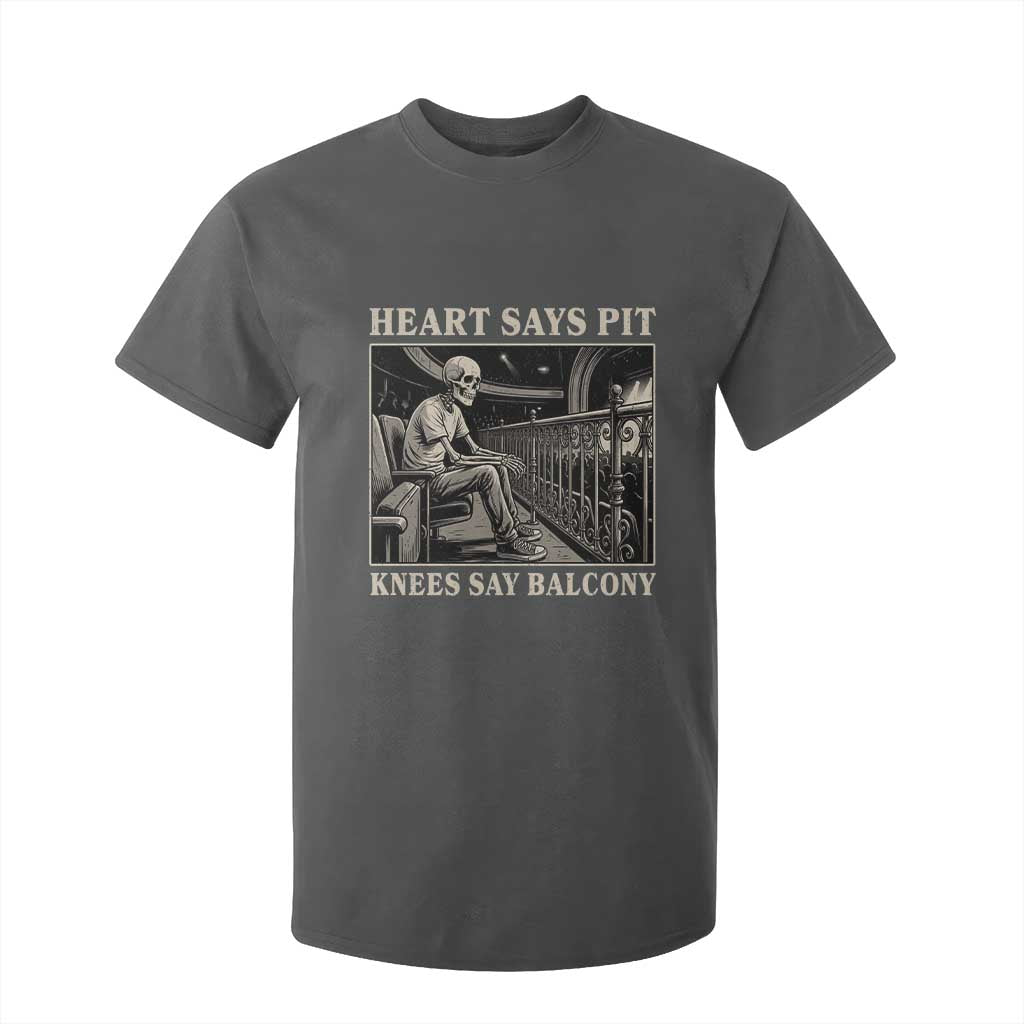 Heart Says Pit Knees Say Balcony T Shirt For Kid Funny Concert Quote TS11 Dark Heather Print Your Wear