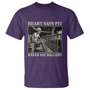 Heart Says Pit Knees Say Balcony T Shirt Funny Concert Quote TS11 Purple Print Your Wear