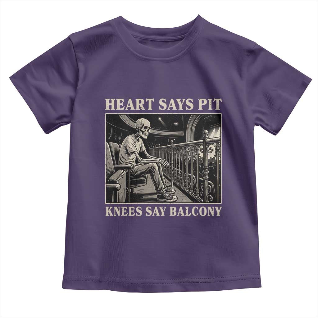 Heart Says Pit Knees Say Balcony Toddler T Shirt Funny Concert Quote TS11 Purple Print Your Wear