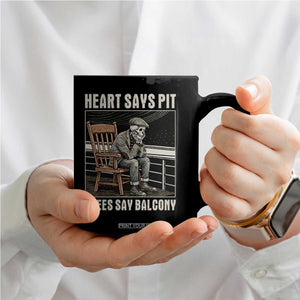 Funny Heart Says Pit Knees Say Balcony Coffee Mug Old Skeleton TS11 Print Your Wear