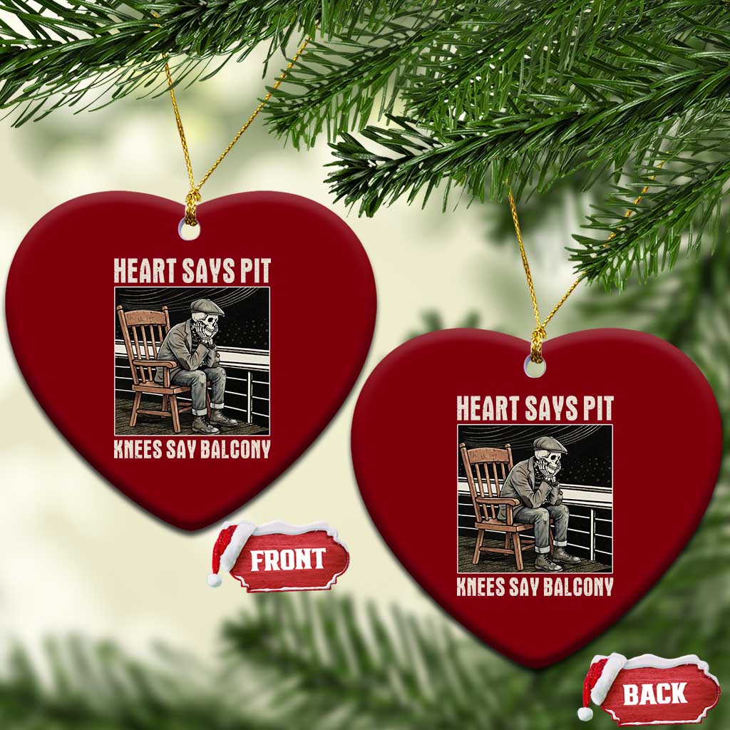 Funny Heart Says Pit Knees Say Balcony Ceramic Ornament Old Skeleton TS11 Print Your Wear