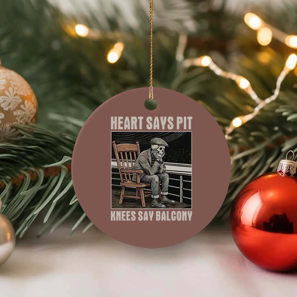 Funny Heart Says Pit Knees Say Balcony Ceramic Ornament Old Skeleton TS11 1pc Mocha Print Your Wear