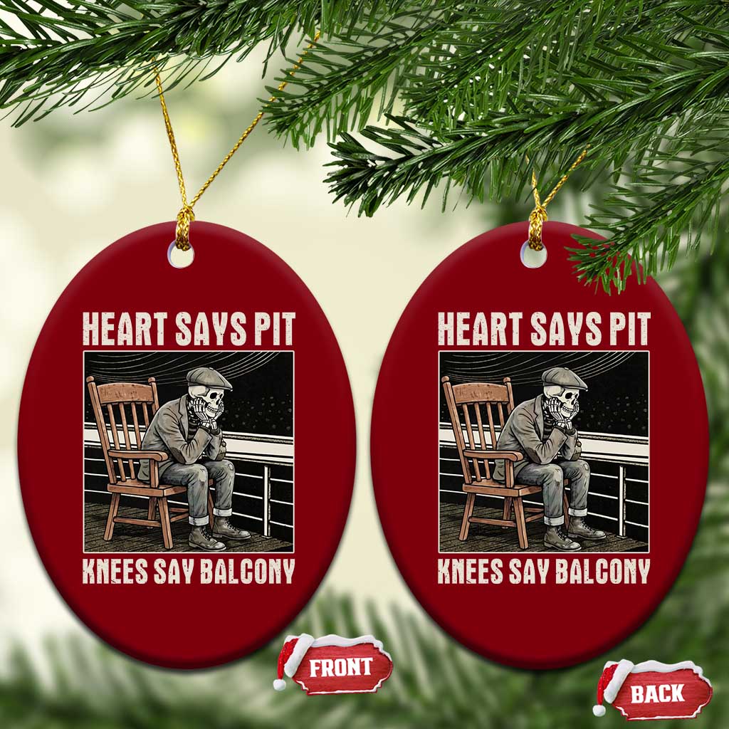 Funny Heart Says Pit Knees Say Balcony Ceramic Ornament Old Skeleton TS11 Print Your Wear