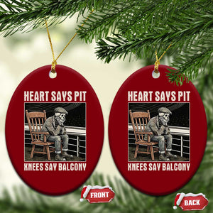 Funny Heart Says Pit Knees Say Balcony Ceramic Ornament Old Skeleton TS11 Print Your Wear
