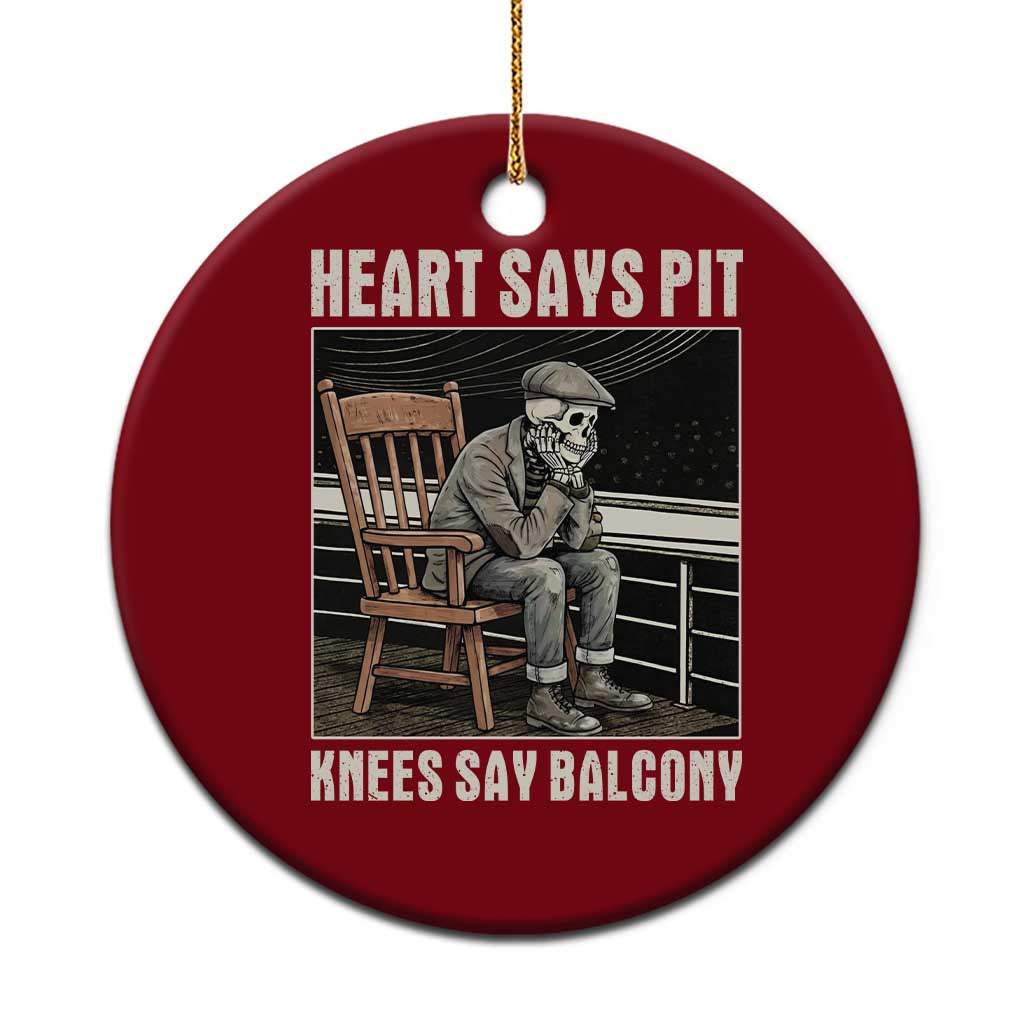 Funny Heart Says Pit Knees Say Balcony Ceramic Ornament Old Skeleton TS11 1pc Red Print Your Wear