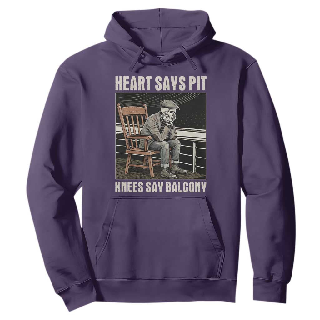 Funny Heart Says Pit Knees Say Balcony Hoodie Old Skeleton TS11 Purple Print Your Wear