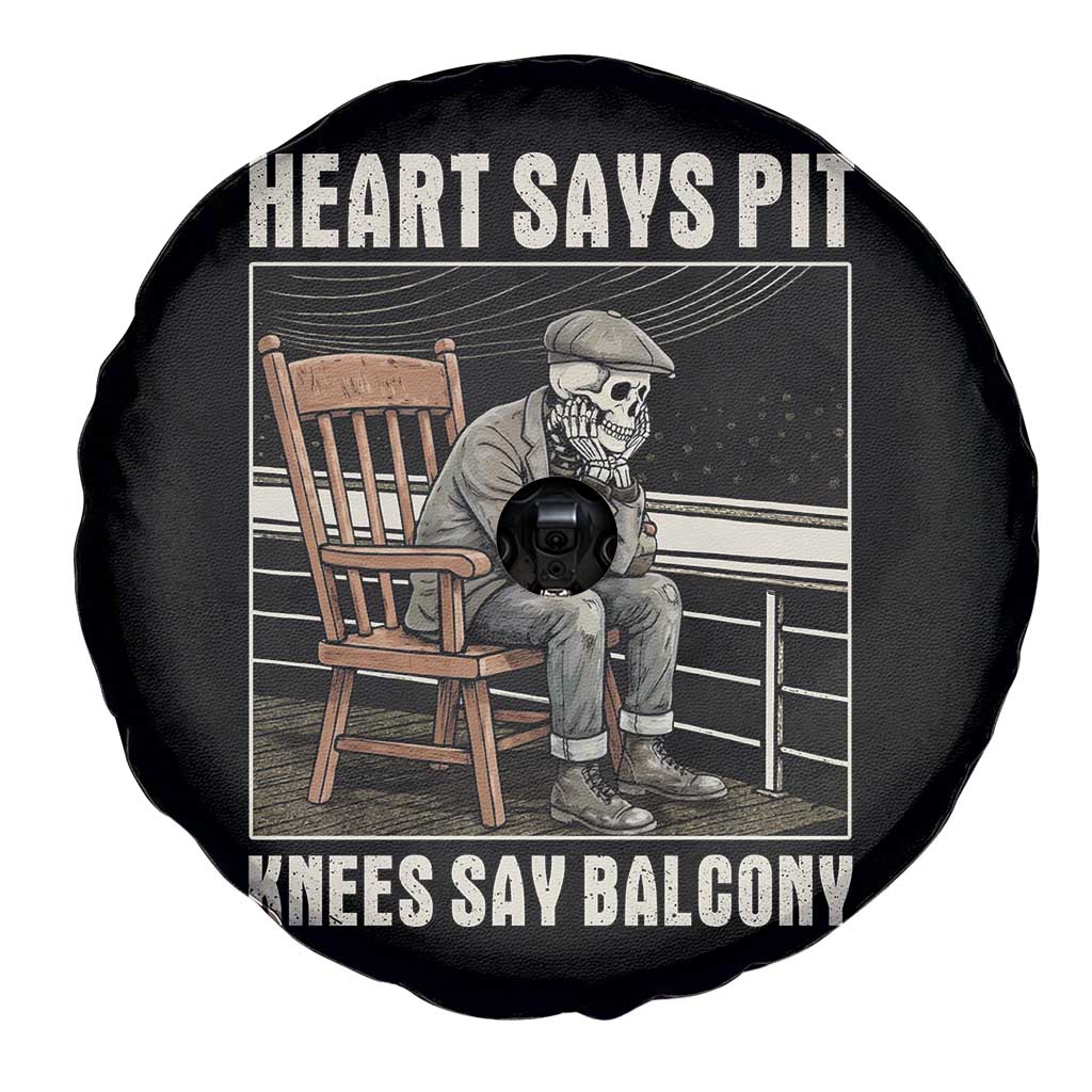 Funny Heart Says Pit Knees Say Balcony Spare Tire Cover Old Skeleton TS11 Print Your Wear