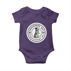 Punxsutawney Phil Groundhog Day Baby Onesie Funny Woodchuck Day 1887 TS11 Purple Print Your Wear