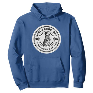 Punxsutawney Phil Groundhog Day Hoodie Funny Woodchuck Day 1887 TS11 Royal Blue Print Your Wear