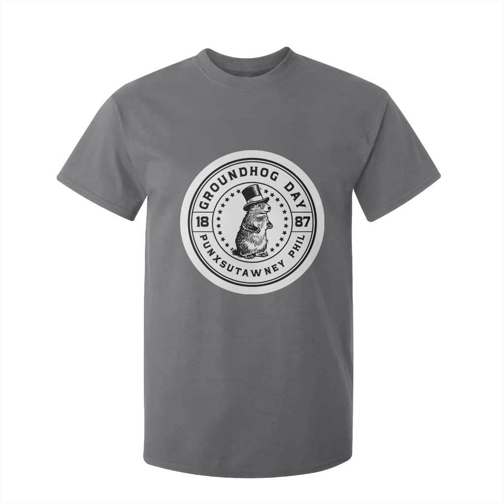 Punxsutawney Phil Groundhog Day T Shirt For Kid Funny Woodchuck Day 1887 TS11 Charcoal Print Your Wear