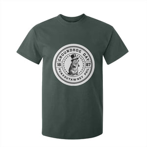 Punxsutawney Phil Groundhog Day T Shirt For Kid Funny Woodchuck Day 1887 TS11 Dark Forest Green Print Your Wear