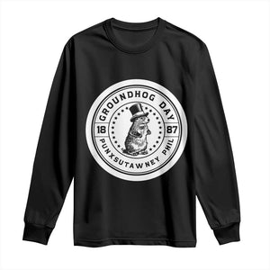 Punxsutawney Phil Groundhog Day Long Sleeve Shirt Funny Woodchuck Day 1887 TS11 Black Print Your Wear