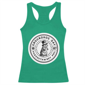 Punxsutawney Phil Groundhog Day Racerback Tank Top Funny Woodchuck Day 1887 TS11 Irish Green Print Your Wear