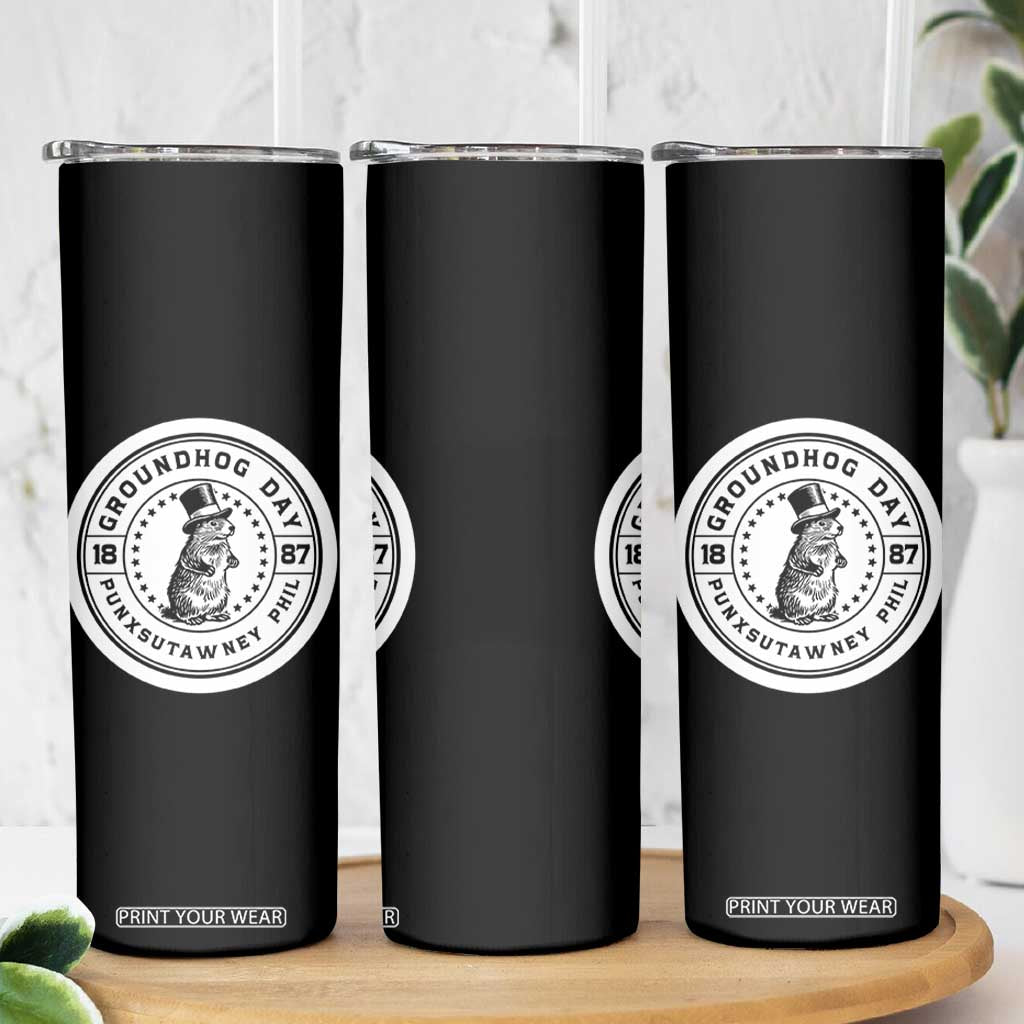 Punxsutawney Phil Groundhog Day Skinny Tumbler Funny Woodchuck Day 1887 TS11 Print Your Wear