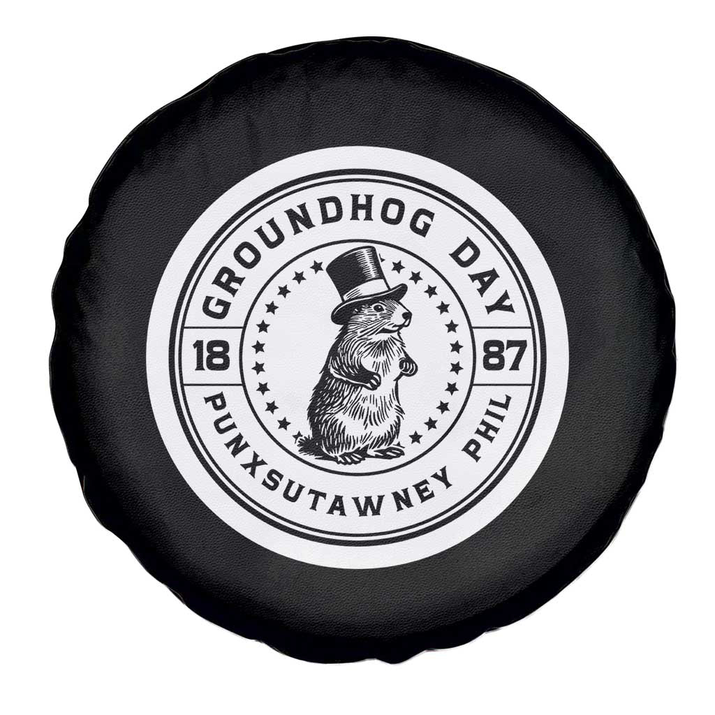Punxsutawney Phil Groundhog Day Spare Tire Cover Funny Woodchuck Day 1887 TS11 Print Your Wear