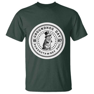 Punxsutawney Phil Groundhog Day T Shirt Funny Woodchuck Day 1887 TS11 Dark Forest Green Print Your Wear