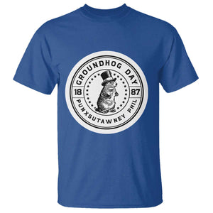 Punxsutawney Phil Groundhog Day T Shirt Funny Woodchuck Day 1887 TS11 Royal Blue Print Your Wear