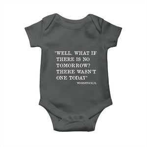 Funny Groundhog Movie Baby Onesie Well What If There Is No Tomorrow There Wasnt One Today Woodstock Illinois TS11 Dark Heather Print Your Wear