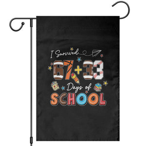 I Survived 67 33 Days Of School Garden Flag Funny 100th Days of School 67 Sport Lover TS11 Black Print Your Wear
