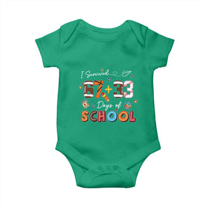 I Survived 67 33 Days Of School Baby Onesie Funny 100th Days of School 67 Sport Lover TS11 Irish Green Print Your Wear