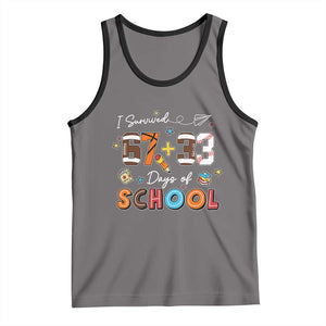I Survived 67 33 Days Of School Tank Top Funny 100th Days of School 67 Sport Lover TS11 Deep Heather Black Print Your Wear