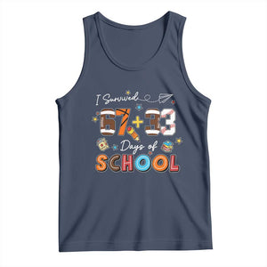 I Survived 67 33 Days Of School Tank Top Funny 100th Days of School 67 Sport Lover TS11 Navy Print Your Wear