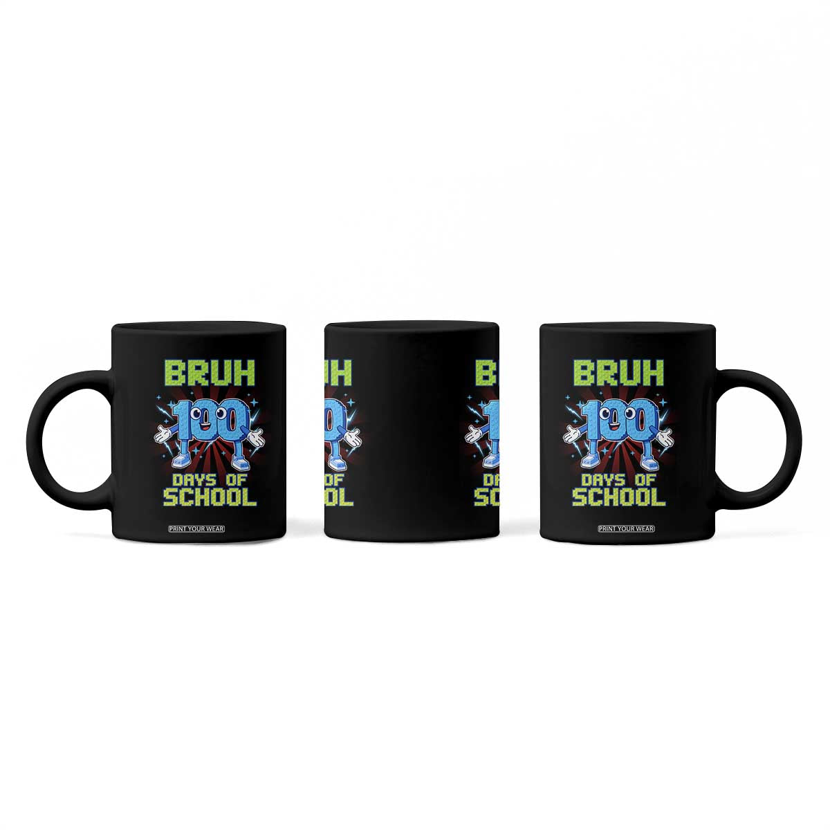 Bruh I Survived 67 33 Days Of School Coffee Mug Funny 100th Days of School 67 Game Meme TS11 Print Your Wear