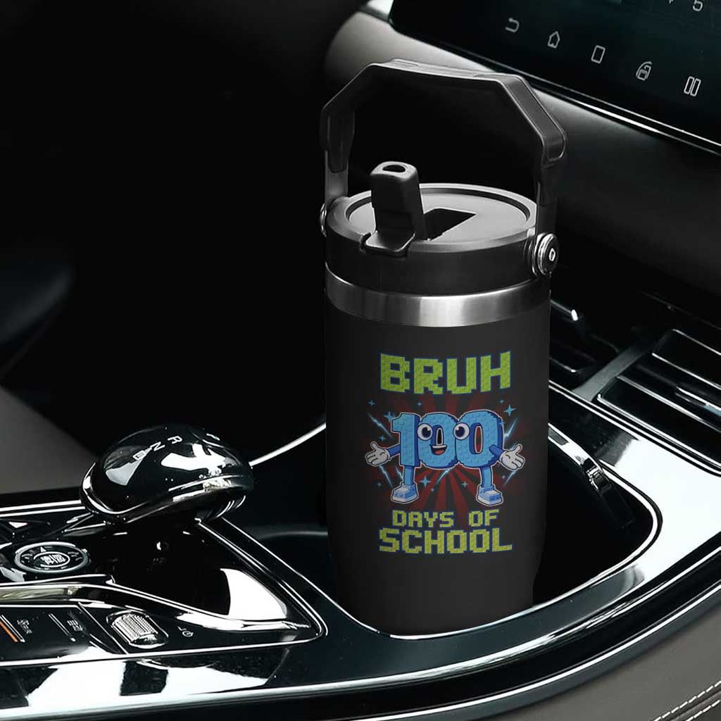 Bruh I Survived 67 33 Days Of School Flip Straw Tumbler Funny 100th Days of School 67 Game Meme TS11 Print Your Wear