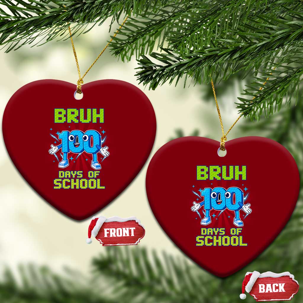 Bruh I Survived 67 33 Days Of School Ceramic Ornament Funny 100th Days of School 67 Game Meme TS11 Print Your Wear