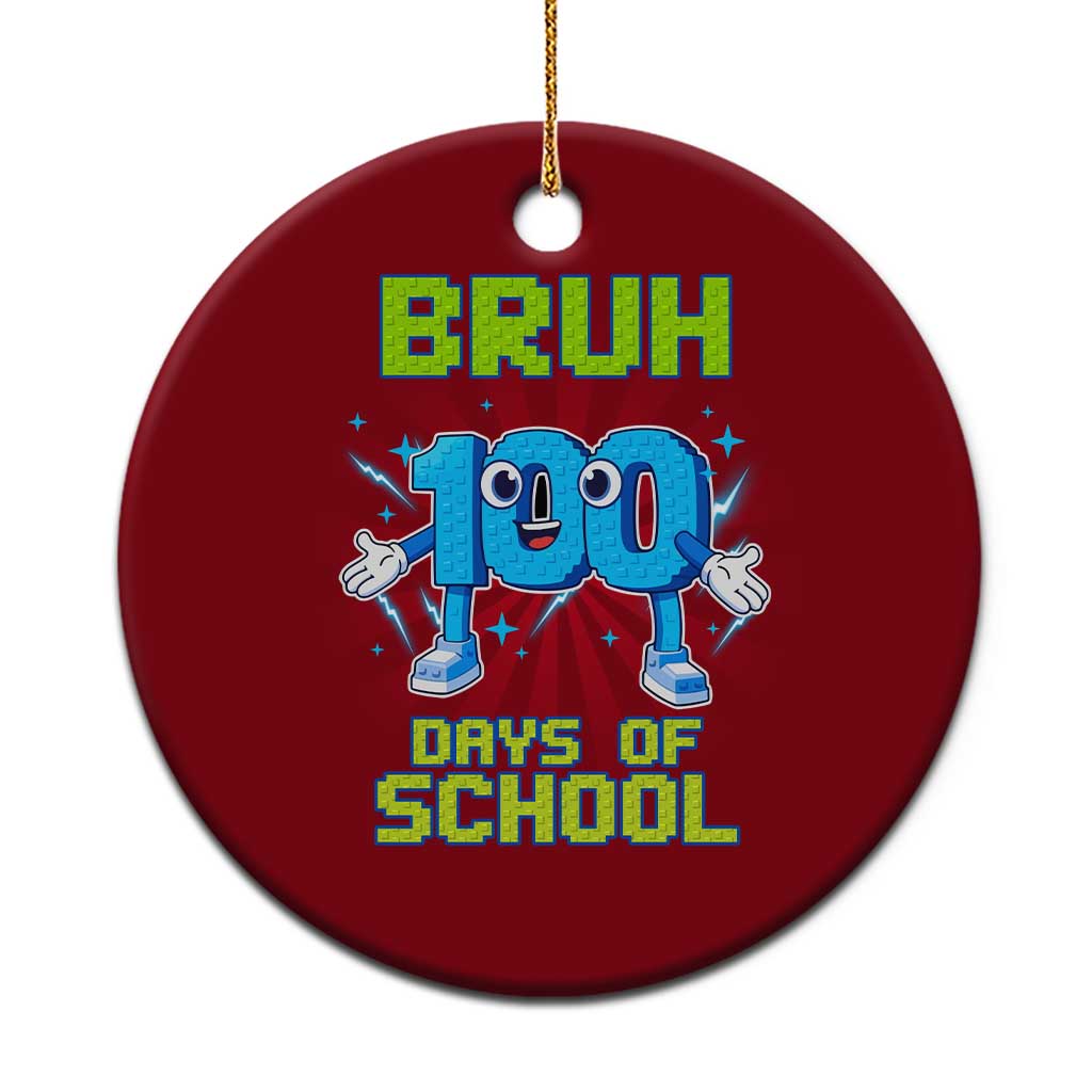 Bruh I Survived 67 33 Days Of School Ceramic Ornament Funny 100th Days of School 67 Game Meme TS11 1pc Red Print Your Wear