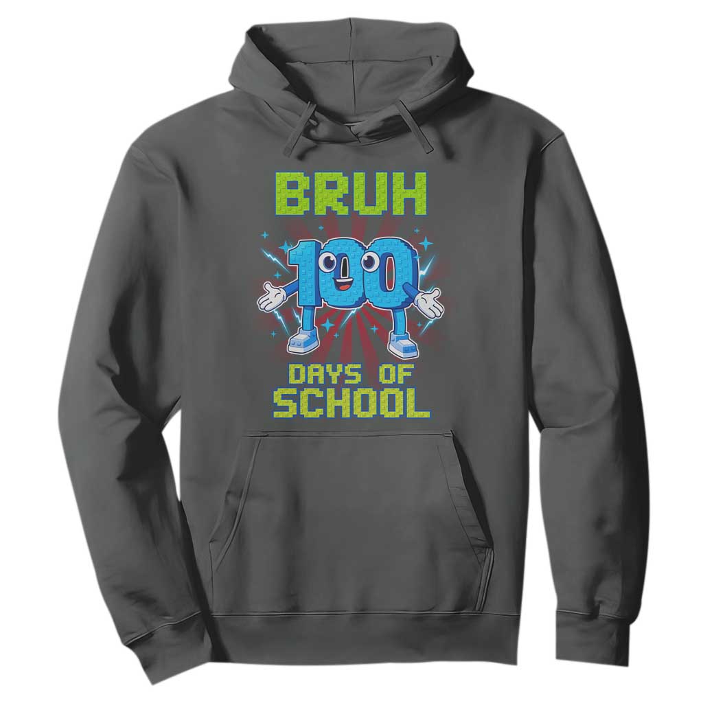 Bruh I Survived 67 33 Days Of School Hoodie Funny 100th Days of School 67 Game Meme TS11 Dark Heather Print Your Wear