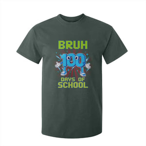 Bruh I Survived 67 33 Days Of School T Shirt For Kid Funny 100th Days of School 67 Game Meme TS11 Dark Forest Green Print Your Wear