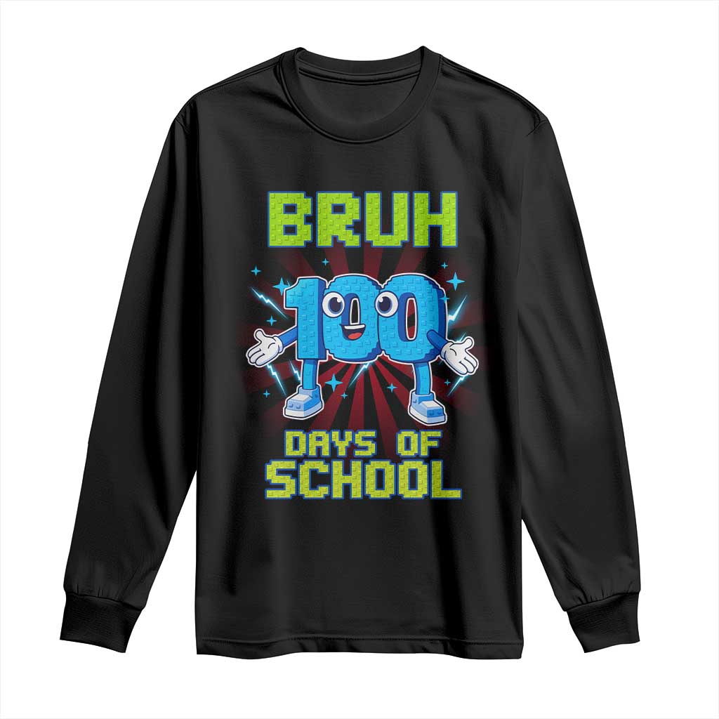 Bruh I Survived 67 33 Days Of School Long Sleeve Shirt Funny 100th Days of School 67 Game Meme - Print Your Wear