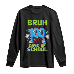 Bruh I Survived 67 33 Days Of School Long Sleeve Shirt Funny 100th Days of School 67 Game Meme TS11 Black Print Your Wear