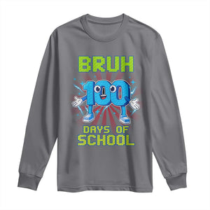Bruh I Survived 67 33 Days Of School Long Sleeve Shirt Funny 100th Days of School 67 Game Meme TS11 Charcoal Print Your Wear