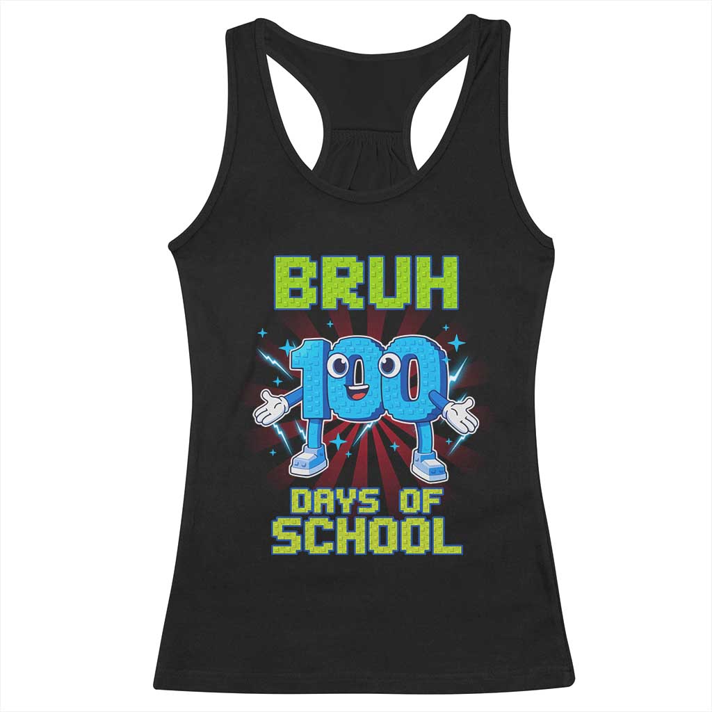 Bruh I Survived 67 33 Days Of School Racerback Tank Top Funny 100th Days of School 67 Game Meme - Print Your Wear