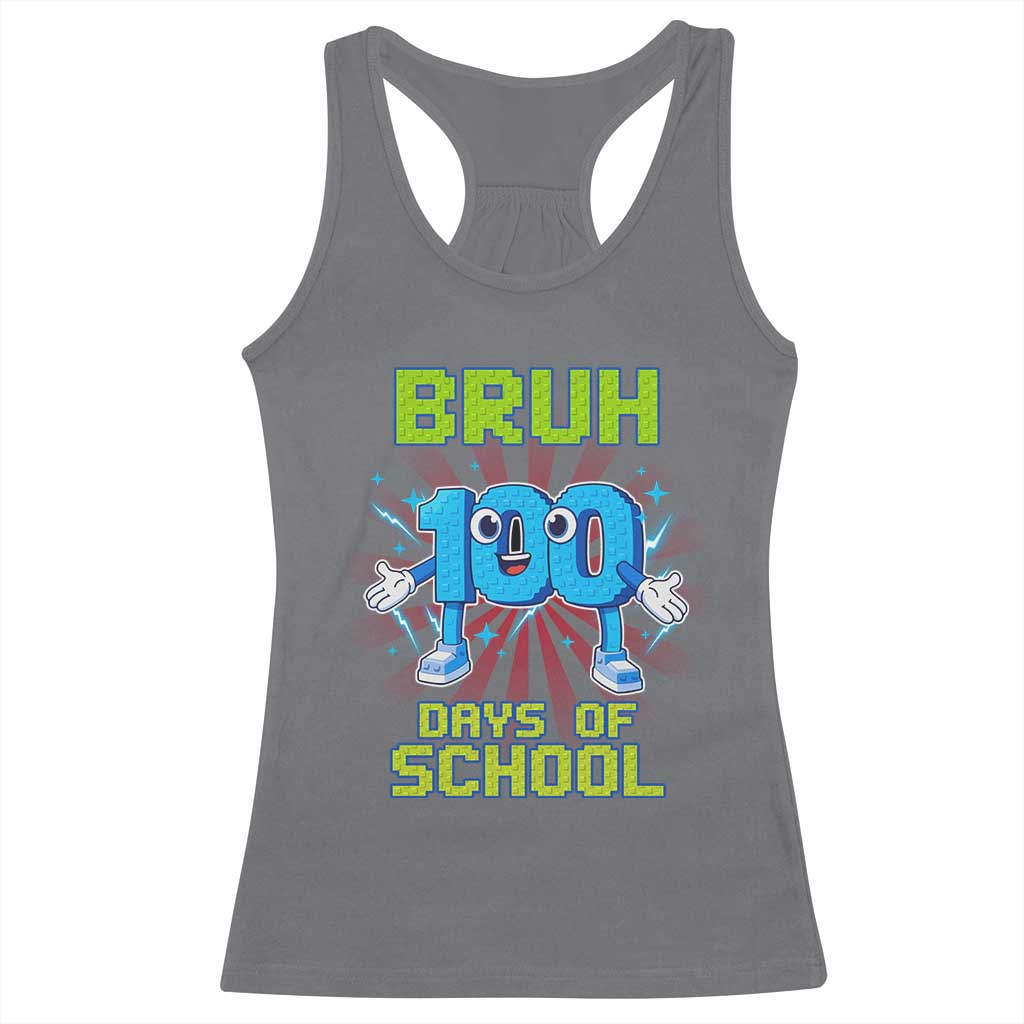 Bruh I Survived 67 33 Days Of School Racerback Tank Top Funny 100th Days of School 67 Game Meme TS11 Charcoal Print Your Wear