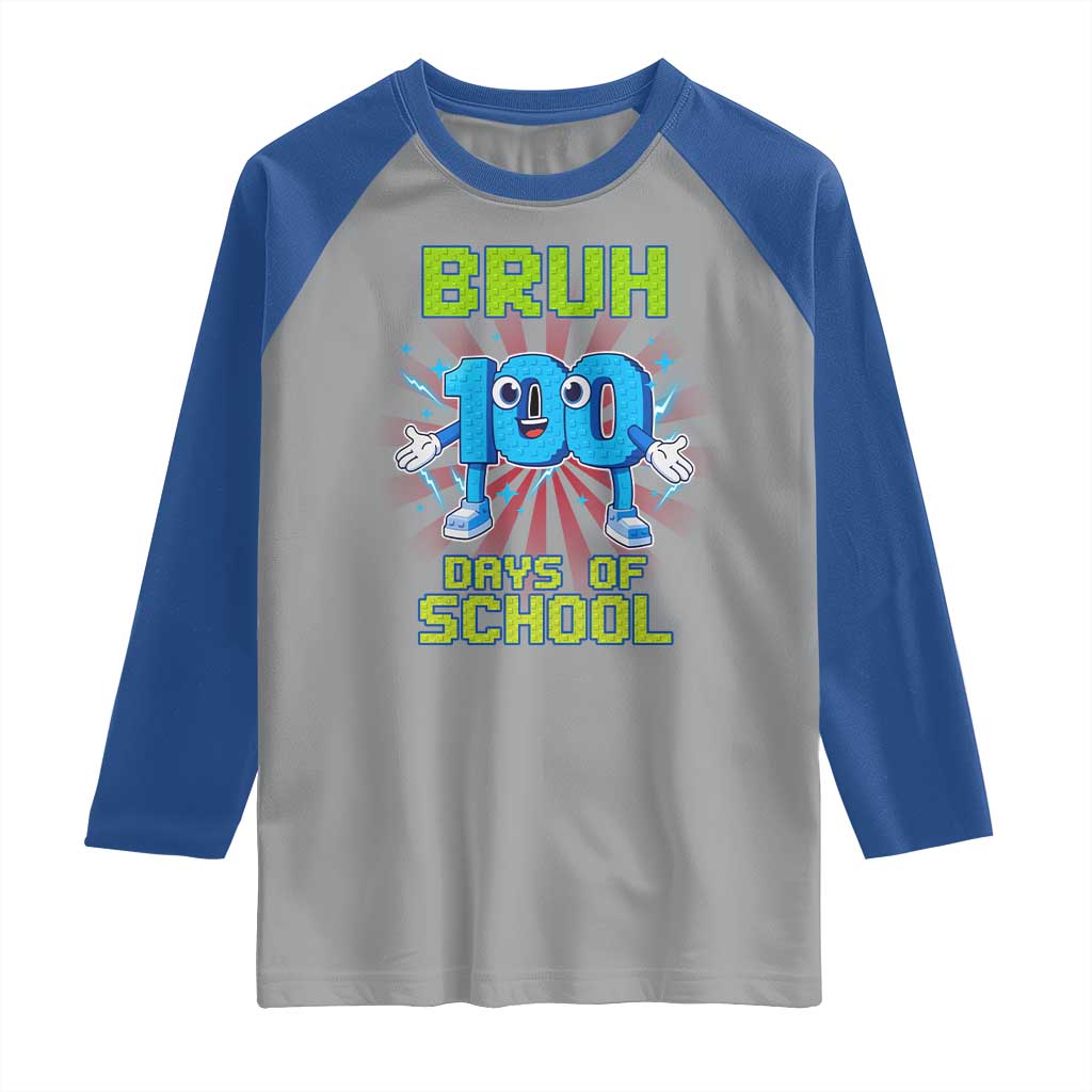 Bruh I Survived 67 33 Days Of School Raglan Shirt Funny 100th Days of School 67 Game Meme TS11 Sport Gray Royal Print Your Wear
