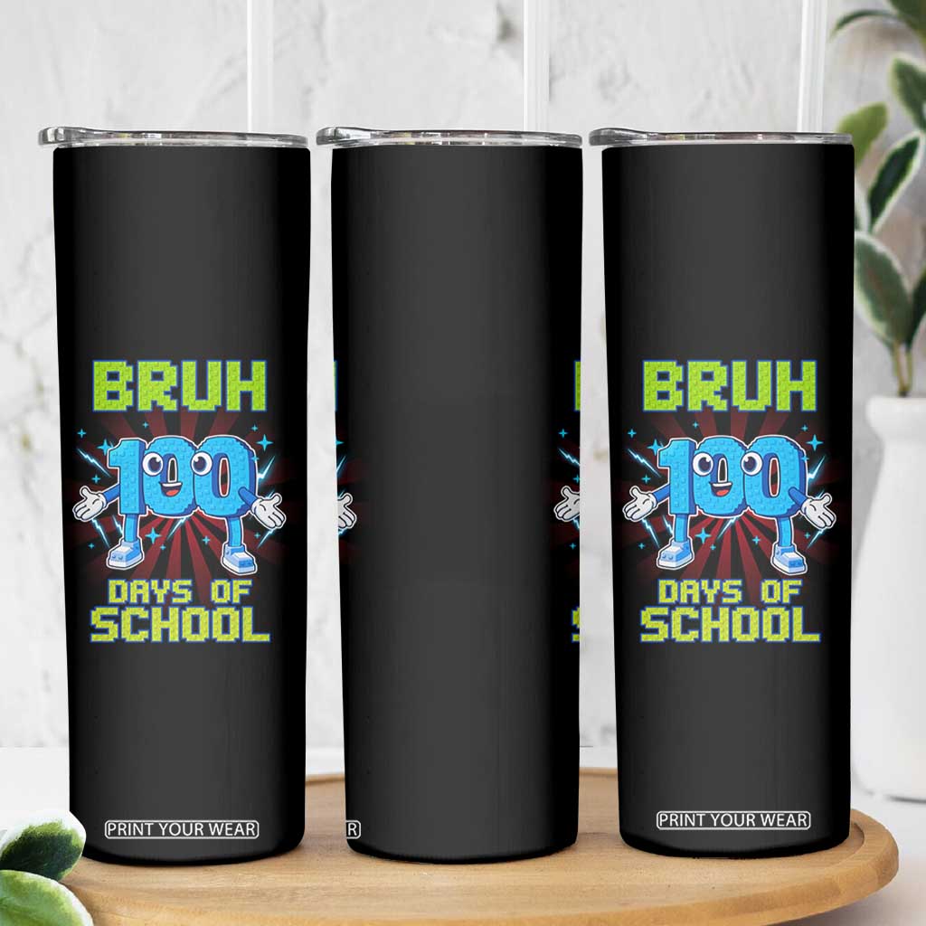 Bruh I Survived 67 33 Days Of School Skinny Tumbler Funny 100th Days of School 67 Game Meme TS11 Print Your Wear