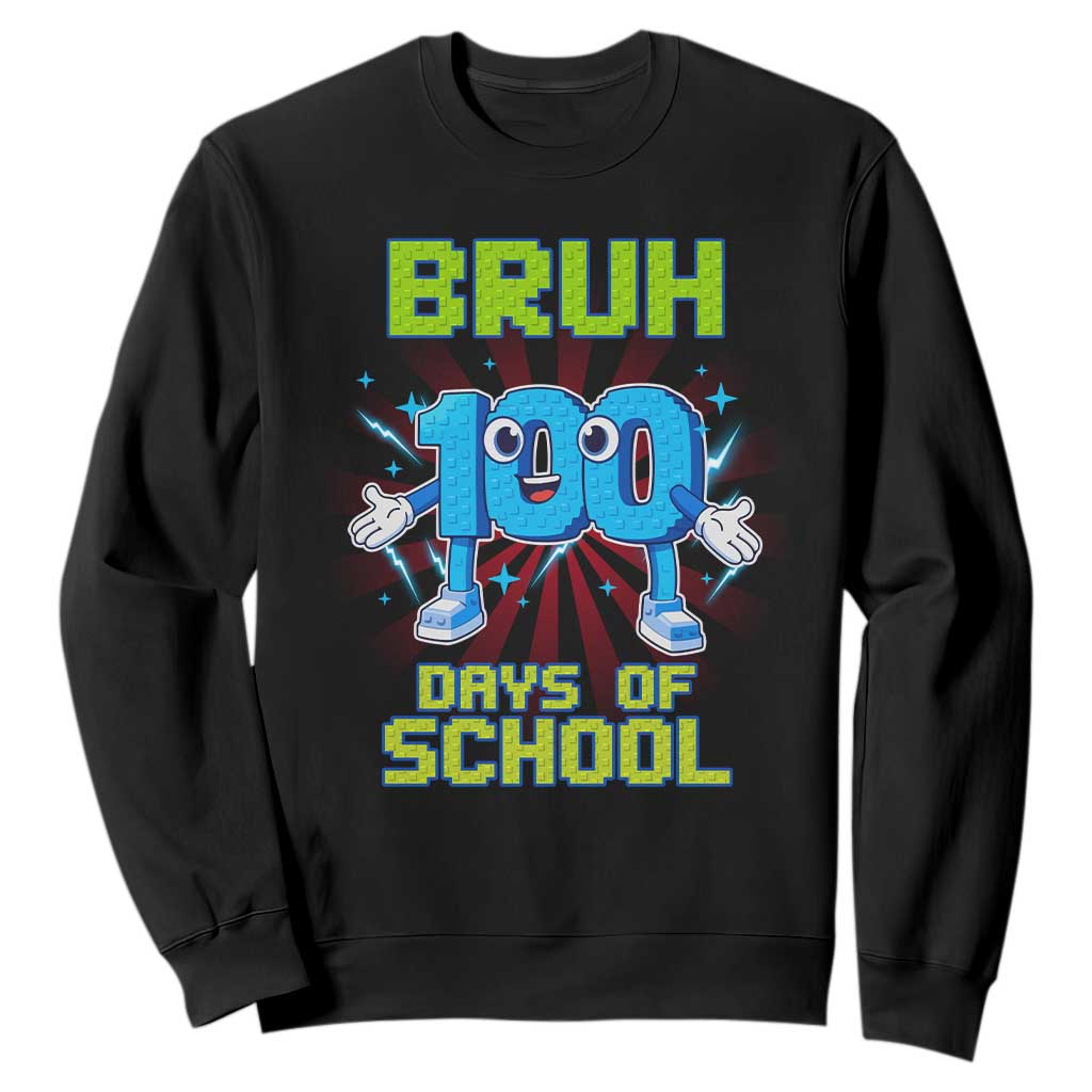 Bruh I Survived 67 33 Days Of School Sweatshirt Funny 100th Days of School 67 Game Meme - Print Your Wear