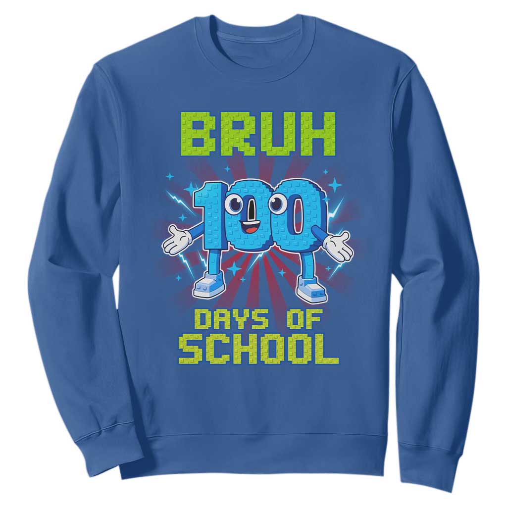 Bruh I Survived 67 33 Days Of School Sweatshirt Funny 100th Days of School 67 Game Meme TS11 Royal Blue Print Your Wear