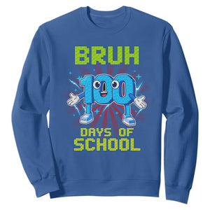 Bruh I Survived 67 33 Days Of School Sweatshirt Funny 100th Days of School 67 Game Meme TS11 Royal Blue Print Your Wear