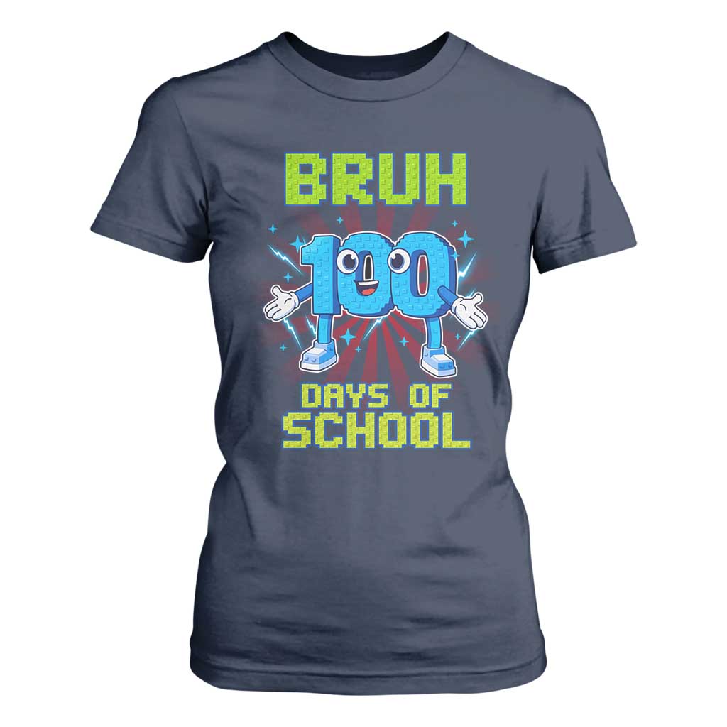 Bruh I Survived 67 33 Days Of School T Shirt For Women Funny 100th Days of School 67 Game Meme TS11 Navy Print Your Wear