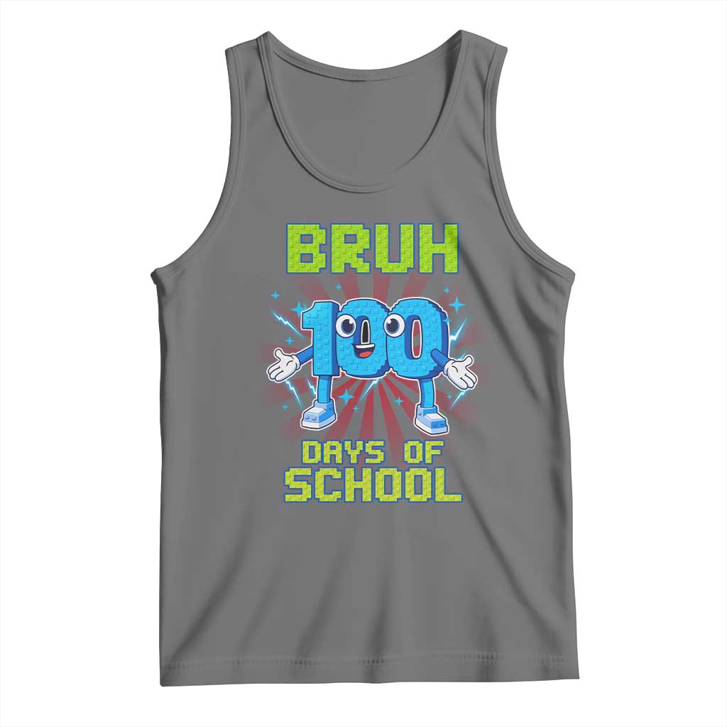 Bruh I Survived 67 33 Days Of School Tank Top Funny 100th Days of School 67 Game Meme TS11 Black Heather Print Your Wear