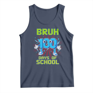 Bruh I Survived 67 33 Days Of School Tank Top Funny 100th Days of School 67 Game Meme TS11 Navy Print Your Wear