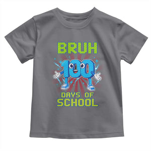 Bruh I Survived 67 33 Days Of School Toddler T Shirt Funny 100th Days of School 67 Game Meme TS11 Charcoal Print Your Wear