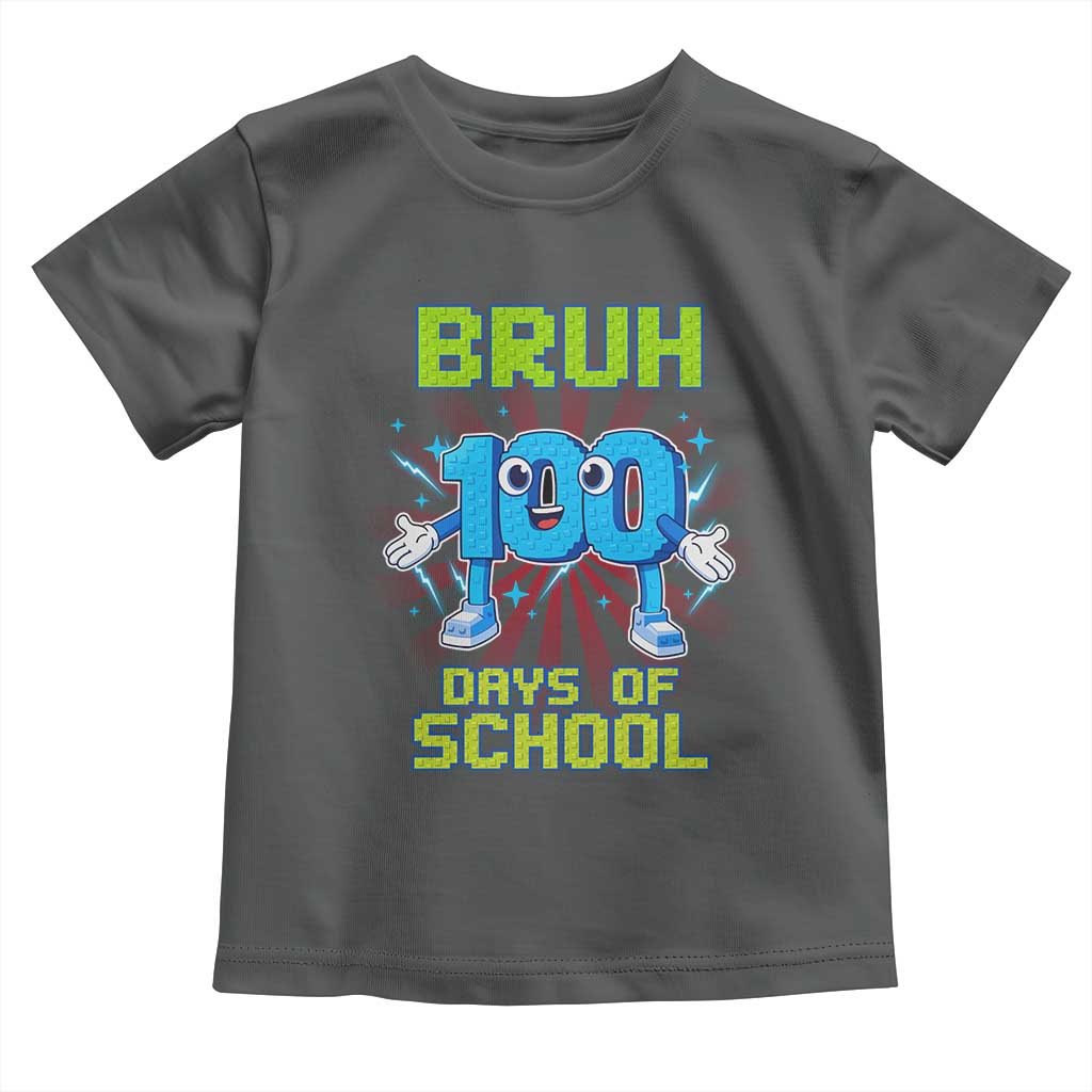 Bruh I Survived 67 33 Days Of School Toddler T Shirt Funny 100th Days of School 67 Game Meme TS11 Dark Heather Print Your Wear