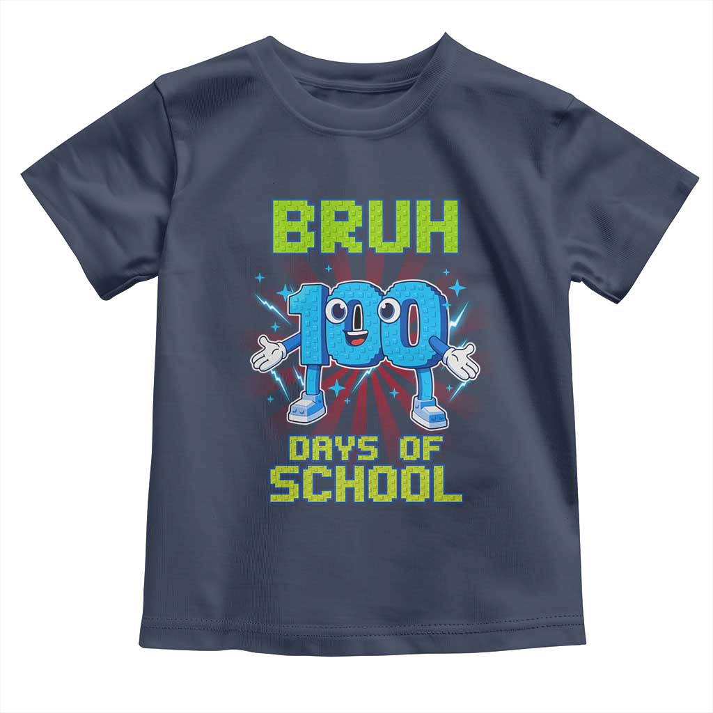 Bruh I Survived 67 33 Days Of School Toddler T Shirt Funny 100th Days of School 67 Game Meme TS11 Navy Print Your Wear