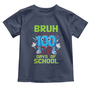 Bruh I Survived 67 33 Days Of School Toddler T Shirt Funny 100th Days of School 67 Game Meme TS11 Navy Print Your Wear