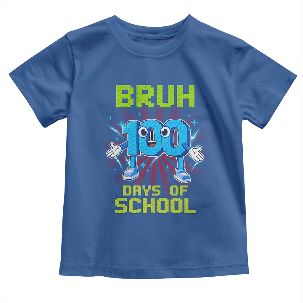 Bruh I Survived 67 33 Days Of School Toddler T Shirt Funny 100th Days of School 67 Game Meme TS11 Royal Blue Print Your Wear